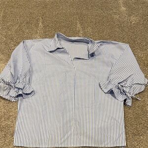 Striped Blue Women's Top